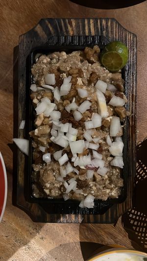 sisig with bagnet  at Cosmic - Pasig in Pasig