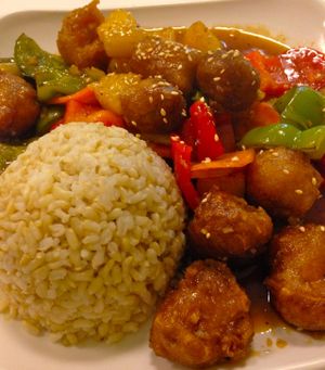 Sweet & Sour Hapa at Loving Hut - King St in Honolulu