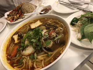 Spicy soup   at Loving Hut - King St in Honolulu