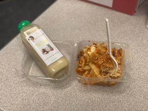 'Liza Colada and lasagna at Eliza's Vegan Café in Florence