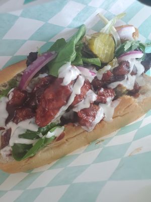 Rib Sandwich at Eliza's Vegan Café in Florence