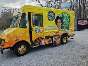 Side of truck at Eliza's Vegan Café in Florence