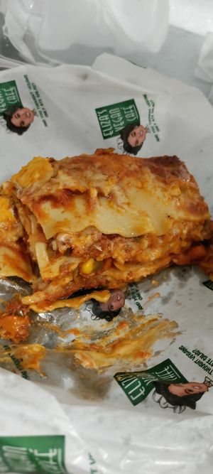 Lasagna at Eliza's Vegan Café in Florence