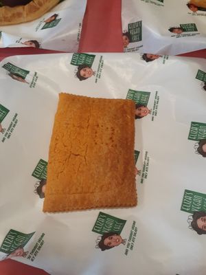 Jamaican Patty at Eliza's Vegan Café in Florence