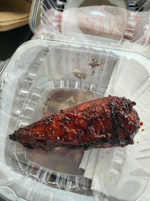 BBQ drumstick at Eliza's Vegan Café in Florence