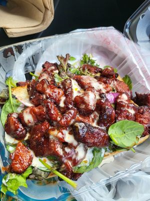 Rib sandwich!! at Eliza's Vegan Café in Florence