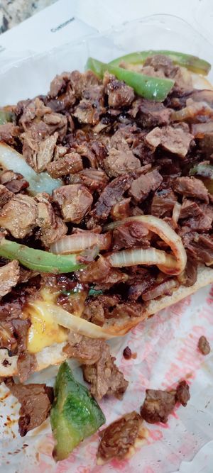 Philly cheese steak at Eliza's Vegan Café in Florence