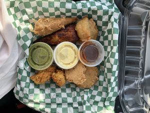 The sampler platter  at Eliza's Vegan Café in Florence