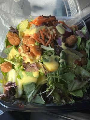 Popcorn chicken salad  at Eliza's Vegan Café in Florence