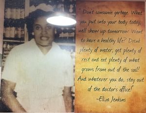 Don’t you love this?  at Eliza's Vegan Café in Florence