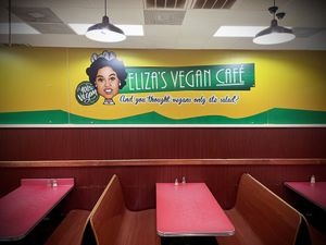   at Eliza's Vegan Café in Florence