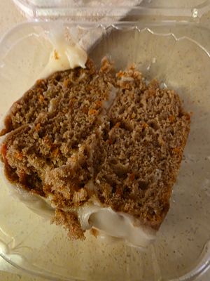 Carrot cake at Eliza's Vegan Café in Florence