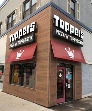 Exterior June 2023 at Toppers Pizza in Lakeville