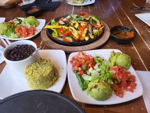 Vegetable fajitas for 2 at Iron Cactus in San Antonio