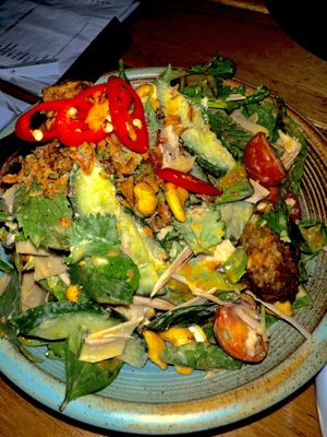 Banana blossom & tempeh salad #Veganuary at Emily Taylor in Fremantle