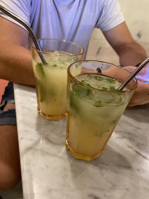Homemade ginger lemonade - VERY gingery  at The Cure Bali in Kuta