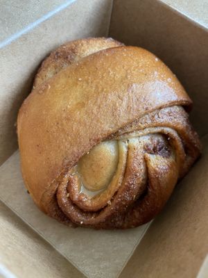 Cardamom cinnamon roll to go! These are home made by the restaurant and taste as good as they look. Yum! at Kasvio in Utrecht