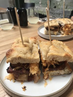 Reuben focaccia at Kasvio in Utrecht