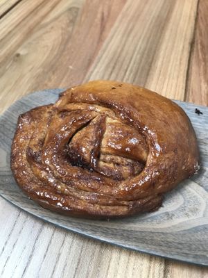 Cinnamon and cardamom bun at Kasvio in Utrecht