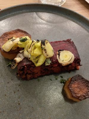Main: beet meatloaf  at Kasvio in Utrecht