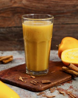 Chicha Cocona: Beverage made out of an exotic fruit of the Peruvian jungle, with a touch of clove and cinnamon, sweetened with natural stevia. at V-Wraps in Lima