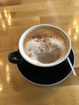 Vanilla soy latte at Earth Cafe in Myrtle Beach