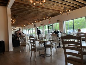 Dining room seating at Earth Cafe in Myrtle Beach
