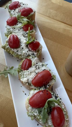 vegan bruschetta  at Earth Cafe in Myrtle Beach
