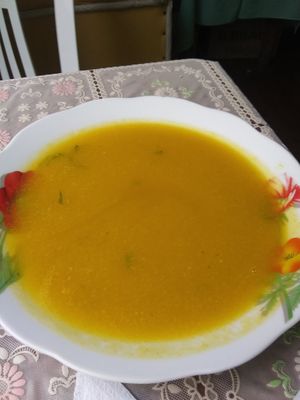 Squash soup #Veganuary at Las Mercedes in Trujillo