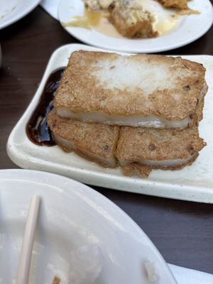 Turnip cake   at Vegetarian Dim Sum House in New York City
