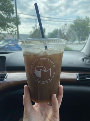 “Beach daze” = brown sugar shaken espresso (with oat milk!) at OCA Mocha in Halethorpe