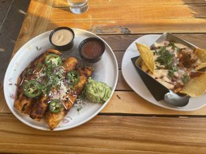 Vegan chicken tacos & vegan chili!  at TownHall in Columbus