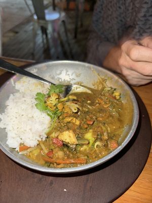 Spicy Curry served with ricee  at Punch Curry Bar in Buenos Aires
