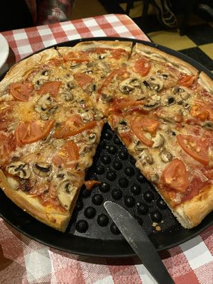 Mushroom & tomato  at Prince Pizzeria in Saugus