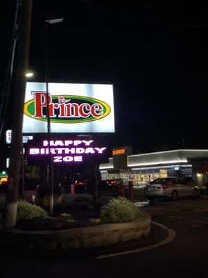 Signage  at Prince Pizzeria in Saugus