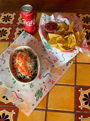 Burrito Bowl with Chips and Salsa at Bonita's Cantina in St Thomas