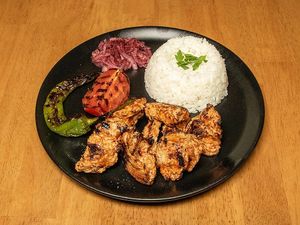 Shish kebab at The Vegan Regime in Istanbul