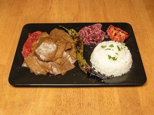 Doner plate at The Vegan Regime in Istanbul