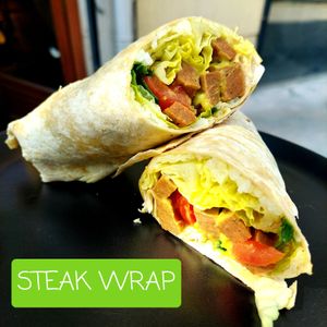 Steak wrap at The Vegan Regime in Istanbul
