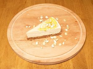 Lemon cheesecake (gluten free and raw) at The Vegan Regime in Istanbul