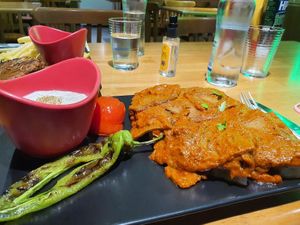 Iskander and yogurt at The Vegan Regime in Istanbul