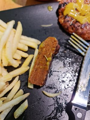 Inside of the steak at The Vegan Regime in Istanbul