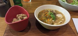 My vegan Chicken Soup. Not as much but tasty.. at The Vegan Regime in Istanbul