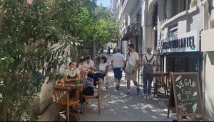 View of the outside at The Vegan Regime in Istanbul