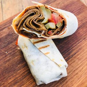 Vegan döner wrap  at The Vegan Regime in Istanbul
