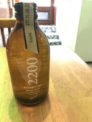 In Love with these little komboucha drinks  at The Vegan Regime in Istanbul