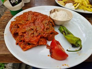 Vegan Iskender at The Vegan Regime in Istanbul