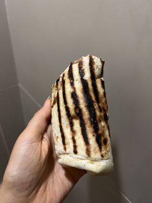 Burned wrap  at The Vegan Regime in Istanbul