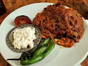 Iskender Kebab at The Vegan Regime in Istanbul