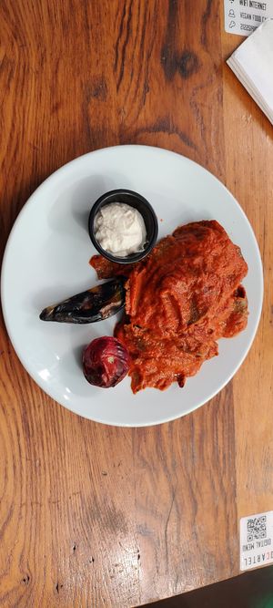 Yummy Iskender Kebab at The Vegan Regime in Istanbul